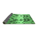 Sideview of Abstract Emerald Green Modern Rug, abs5231emgrn