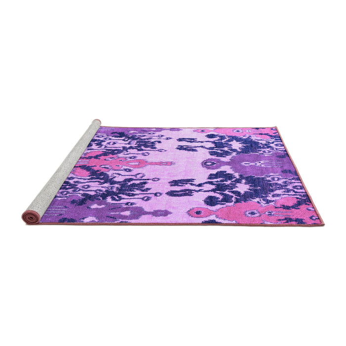 Sideview of Machine Washable Abstract Purple Modern Area Rugs, wshabs5231pur