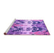 Sideview of Machine Washable Abstract Purple Modern Area Rugs, wshabs5231pur