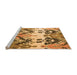 Sideview of Machine Washable Abstract Orange Modern Area Rugs, wshabs5231org