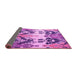 Sideview of Abstract Pink Modern Rug, abs5231pnk