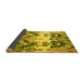 Sideview of Abstract Yellow Modern Rug, abs5231yw