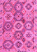 Machine Washable Southwestern Pink Country Rug, wshabs5232pnk