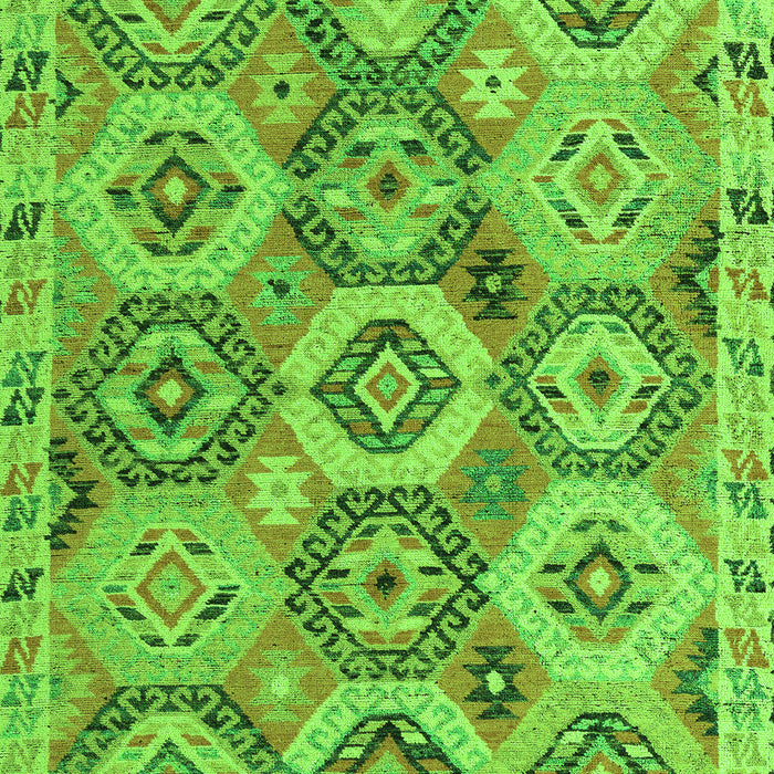 Machine Washable Southwestern Green Country Area Rugs, wshabs5232grn