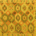 Square Southwestern Yellow Country Rug, abs5232yw