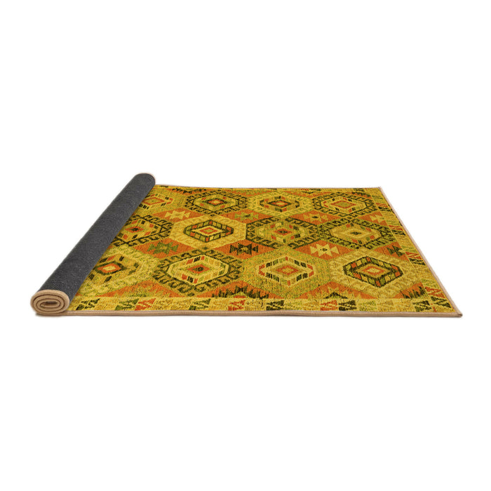 Sideview of Southwestern Yellow Country Rug, abs5232yw