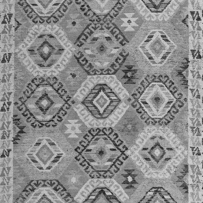 Machine Washable Southwestern Gray Country Rug, wshabs5232gry