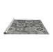 Sideview of Machine Washable Southwestern Gray Country Rug, wshabs5232gry