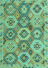 Southwestern Turquoise Country Rug, abs5232turq