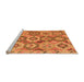 Sideview of Machine Washable Southwestern Orange Country Area Rugs, wshabs5232org