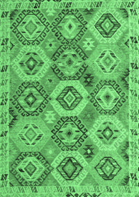 Southwestern Emerald Green Country Rug, abs5232emgrn