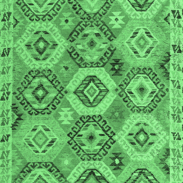 Southwestern Emerald Green Country Rug, abs5232emgrn
