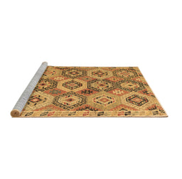Sideview of Machine Washable Southwestern Brown Country Rug, wshabs5232brn