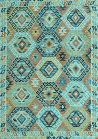 Southwestern Light Blue Country Rug, abs5232lblu