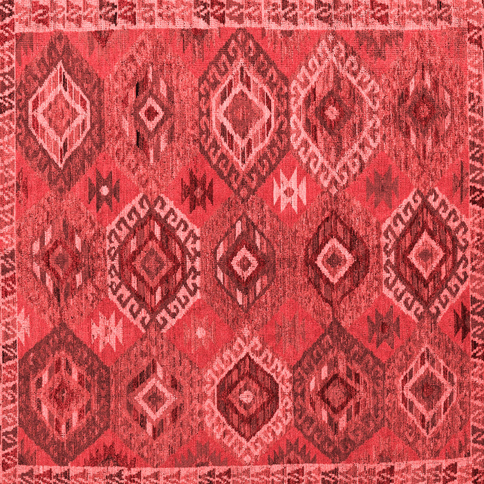 Machine Washable Southwestern Red Country Rug, wshabs5233red
