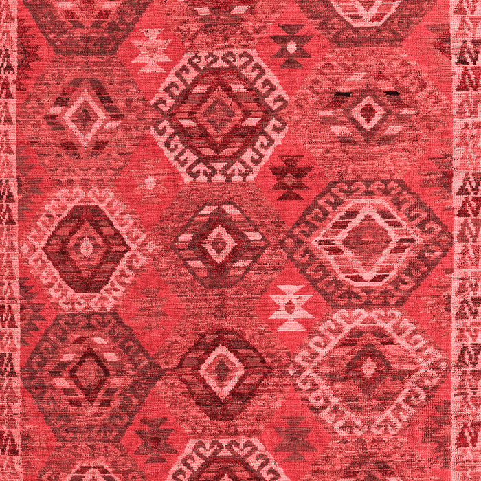 Machine Washable Southwestern Red Country Rug, wshabs5233red