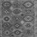 Square Southwestern Gray Country Rug, abs5233gry