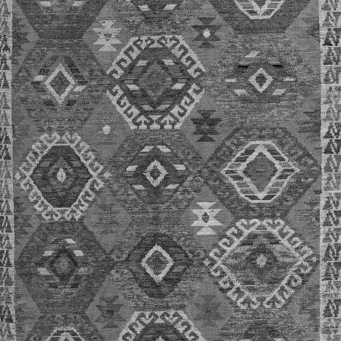Machine Washable Southwestern Gray Country Rug, wshabs5233gry