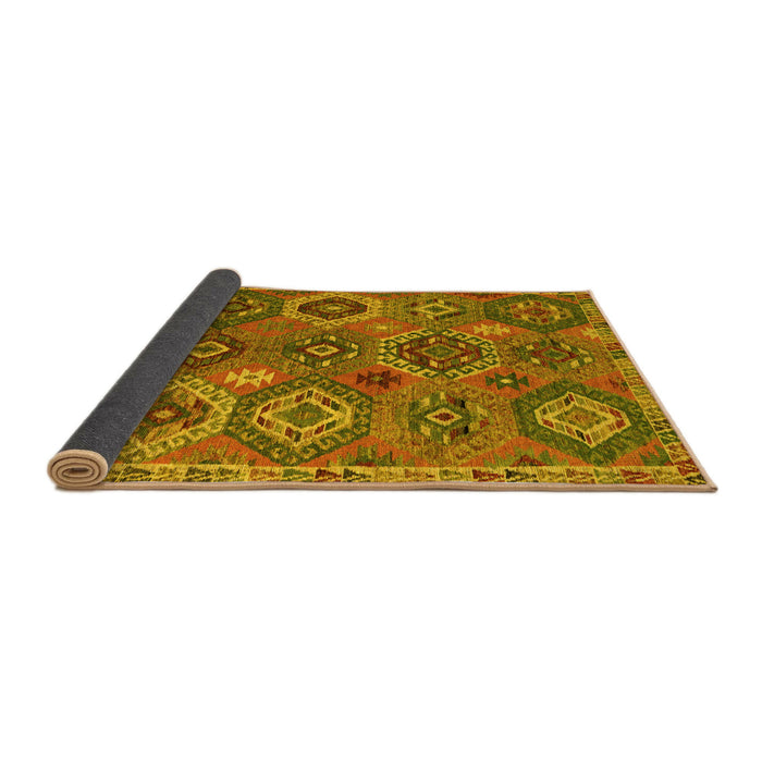 Sideview of Southwestern Yellow Country Rug, abs5233yw