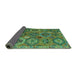 Sideview of Southwestern Turquoise Country Rug, abs5233turq