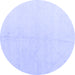 Round Solid Blue Modern Rug, abs5234blu