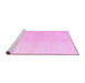 Sideview of Machine Washable Solid Pink Modern Rug, wshabs5234pnk