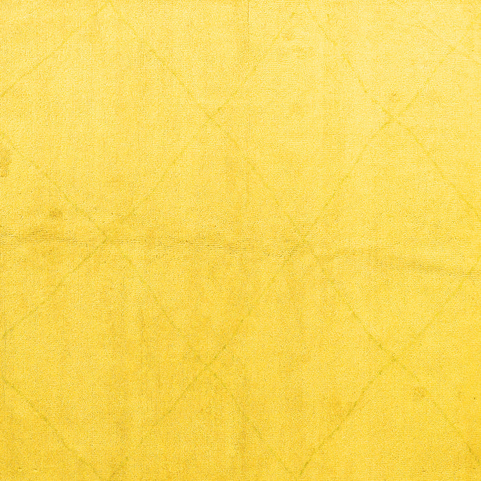Square Solid Yellow Modern Rug, abs5234yw
