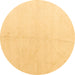 Round Solid Brown Modern Rug, abs5234brn