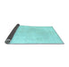 Sideview of Solid Light Blue Modern Rug, abs5234lblu