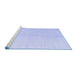 Sideview of Machine Washable Solid Blue Modern Rug, wshabs5234blu