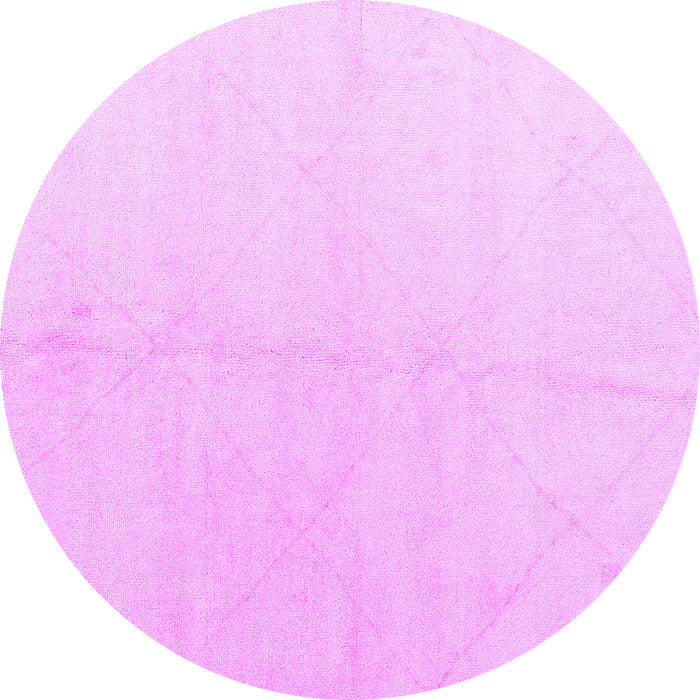Round Solid Purple Modern Rug, abs5234pur