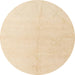 Round Abstract Yellow Solid Rug, abs5234