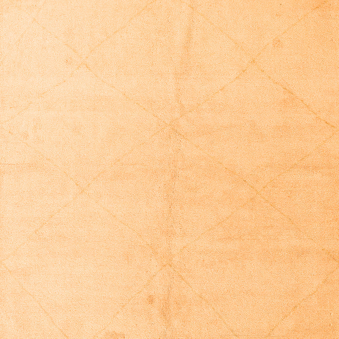 Square Solid Orange Modern Rug, abs5234org