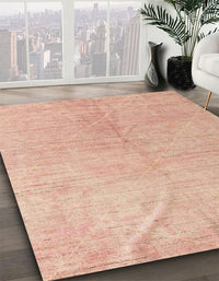 Abstract Pastel Orange Modern Rug, abs5235