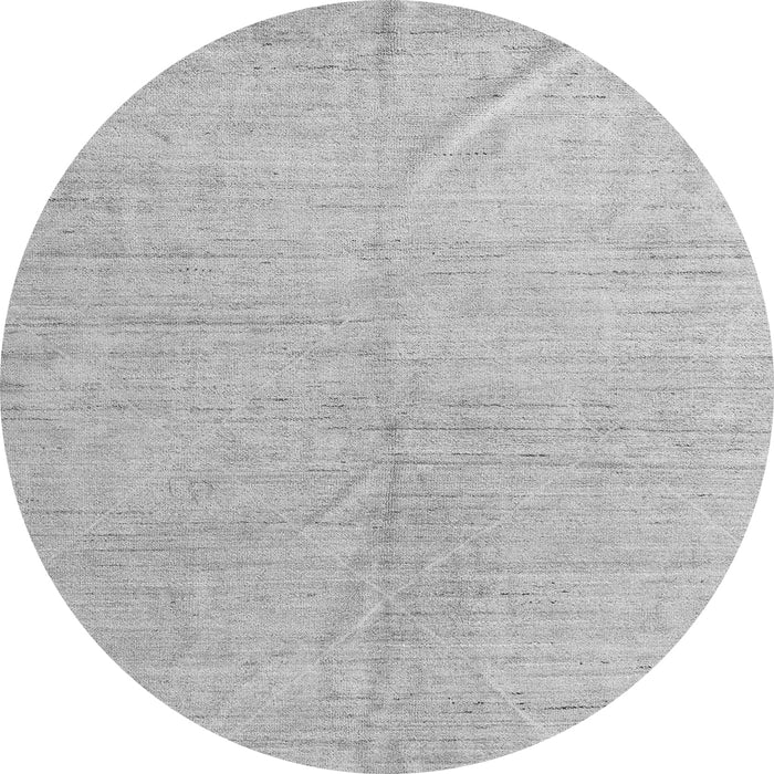 Round Machine Washable Abstract Gray Modern Rug, wshabs5235gry