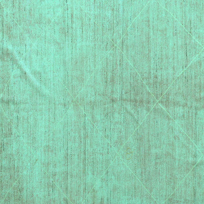 Square Machine Washable Abstract Turquoise Modern Area Rugs, wshabs5235turq