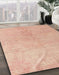 Abstract Pastel Orange Modern Rug in Family Room, abs5235