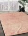 Machine Washable Abstract Pastel Orange Rug in a Family Room, wshabs5235