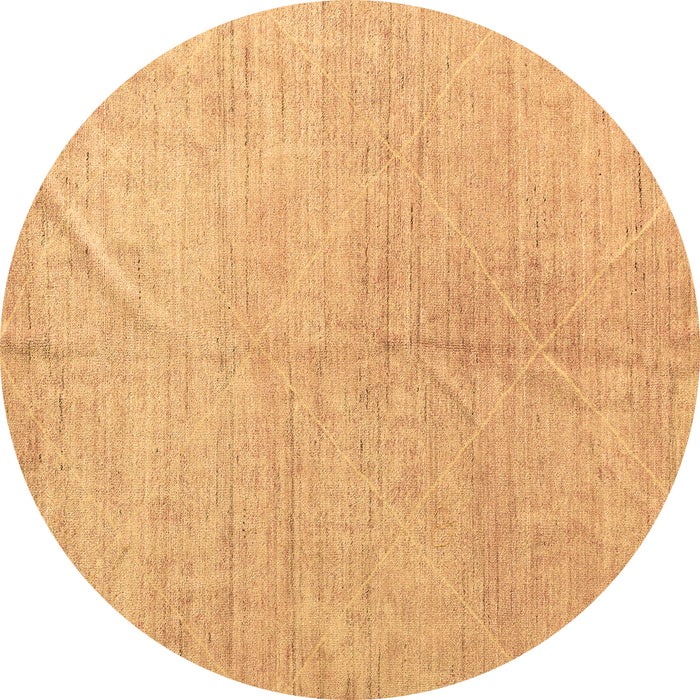 Round Abstract Brown Modern Rug, abs5235brn