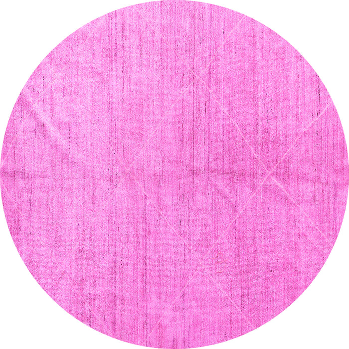 Round Abstract Pink Modern Rug, abs5235pnk