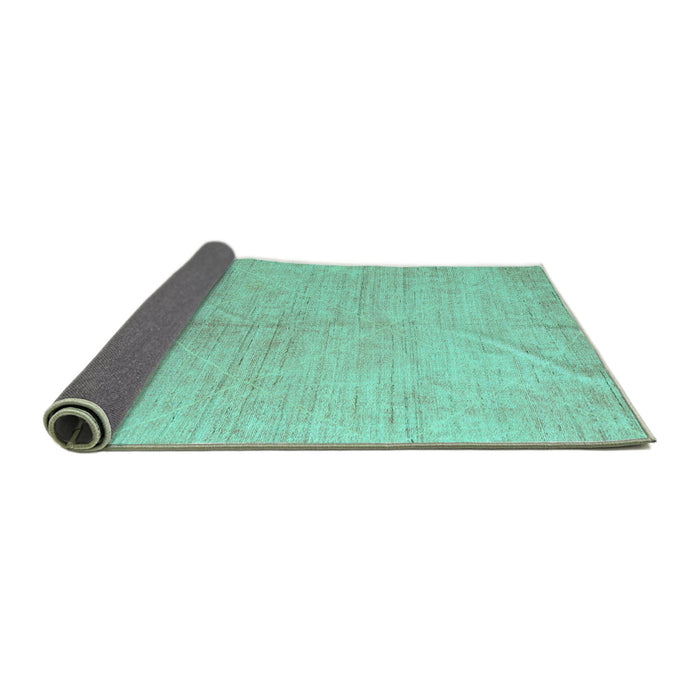 Sideview of Abstract Turquoise Modern Rug, abs5235turq