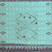 Square Solid Light Blue Modern Rug, abs5236lblu