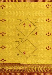 Solid Yellow Modern Rug, abs5236yw