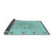 Sideview of Solid Light Blue Modern Rug, abs5236lblu