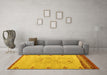 Machine Washable Solid Yellow Modern Rug in a Living Room, wshabs5236yw