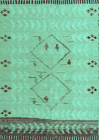 Solid Turquoise Modern Rug, abs5236turq