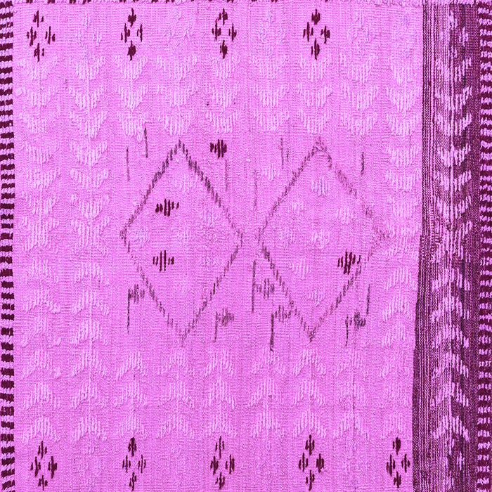 Square Machine Washable Solid Purple Modern Area Rugs, wshabs5236pur