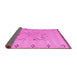 Sideview of Solid Pink Modern Rug, abs5236pnk