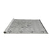 Sideview of Machine Washable Solid Gray Modern Rug, wshabs5236gry