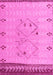 Machine Washable Solid Pink Modern Rug, wshabs5236pnk